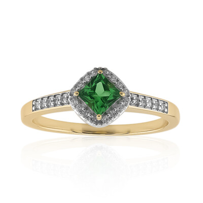 Bague en or et Tsavorite du Kenya AAA