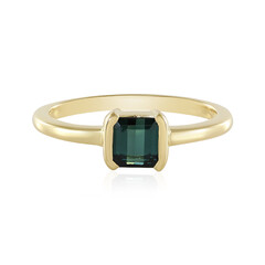 Bague en argent et Tourmaline verte de Benedito(Adela Silber)