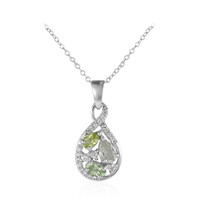 Collier en argent et Améthyste verte