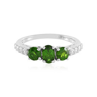 Bague en argent et Diopside de Russie