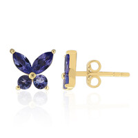 Boucles d'oreilles en or et Tanzanite