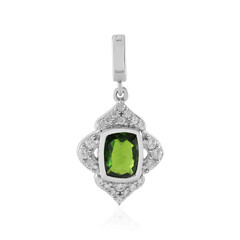 Pendentif en argent et Diopside de Russie