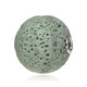 Pendentif en argent et Lave verte (MONOSONO COLLECTION)