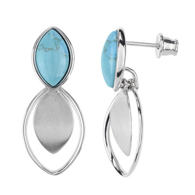 Boucles d'oreilles en argent et Turquoise (dagen)