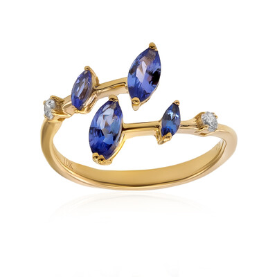 Bague en or et Tanzanite AAA