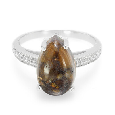 Bague en argent et Quartz Dinosaure