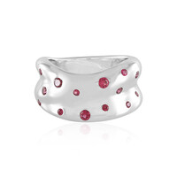 Bague en argent et Spinelle rouge noble (de Melo)