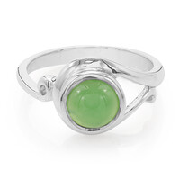 Bague en argent et Chrysoprase impériale