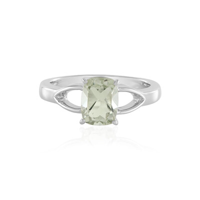 Bague en argent et Améthyste verte