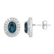 Boucles d'oreilles en argent et Topaze bleu de Londres