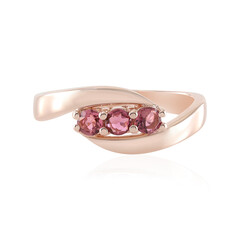 Bague en argent et Tourmaline rose du Nigéria