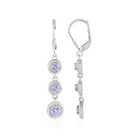 Boucles d'oreilles en argent et Tanzanite