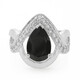 Bague en argent et Spinelle noir