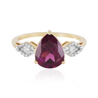 Bague en or et Grenat magenta