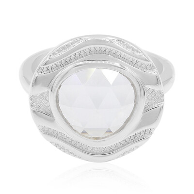 Bague en argent et Topaze blanche (MONOSONO COLLECTION)