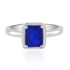 Bague en argent et Spinelle bleu roi