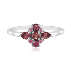 Bague en argent et Tourmaline rose du Brésil