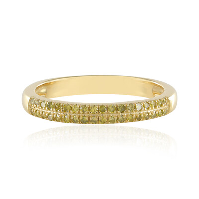 Bague en argent et Diamant jaune I3