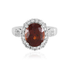 Bague en argent et Grenat Hessonite