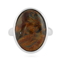 Bague en argent et Pietersite dorée