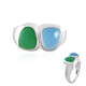 Bague en argent et Chrysoprase (KM by Juwelo)