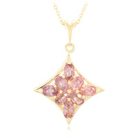 Collier en or et Saphir Padparadscha non chauffé (AMAYANI)