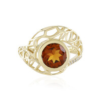 Bague en or et Citrine Madère (Ornaments by de Melo)