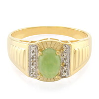 Bague pour homme en argent et Chrysoprase impériale