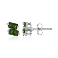 Boucles d'oreilles en argent et Diopside de Russie