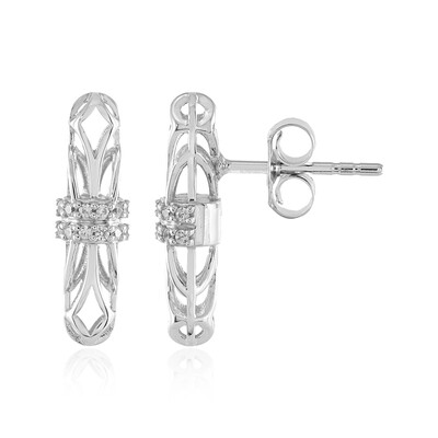 Boucles d'oreilles en or et Zircon (Ornaments by de Melo)