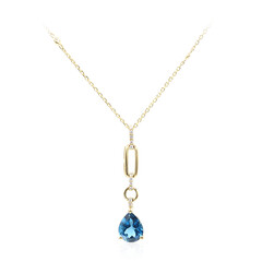 Collier en or et Topaze bleu de Londres