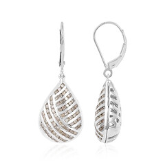 Boucles d'oreilles en or et Diamant chocolat I3 (KM by Juwelo)