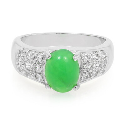 Bague en argent et Chrysoprase impériale