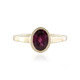 Bague en or et Grenat magenta