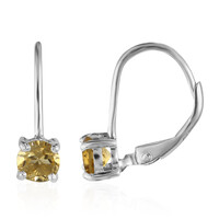 Boucles d'oreilles en argent et Citrine