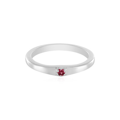 Bague en argent et Spinelle rose