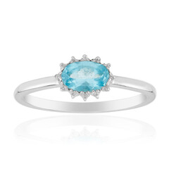 Bague en argent et Apatite bleue