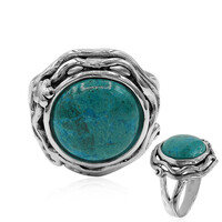 Bague en argent et Chrysocolle (Art of Nature)