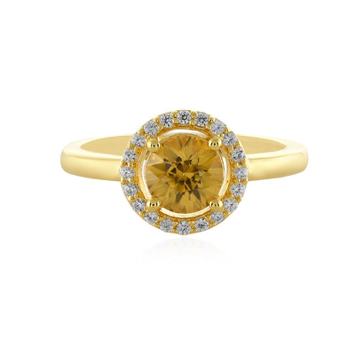 Bague en argent et Zircon jaune