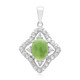 Pendentif en argent et Chrysoprase impériale