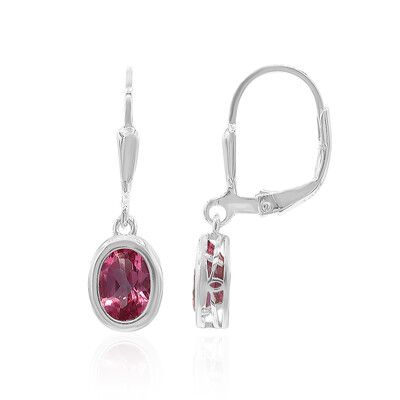 Boucles d'oreilles en argent et Topaze mystique flamant rose