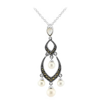 Collier en argent et Perle blanche de culture d'eau douce