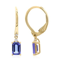 Boucles d'oreilles en or et Tanzanite AAA (CIRARI)