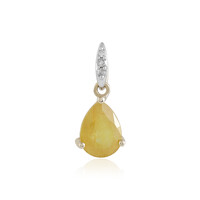 Pendentif en or et Saphir jaune de Madagascar