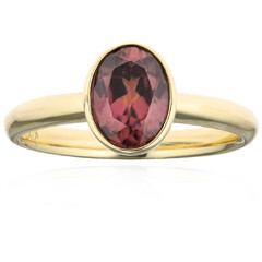 Bague en or et Zircon rouge (CUSTODANA)