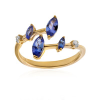 Bague en or et Tanzanite AAA