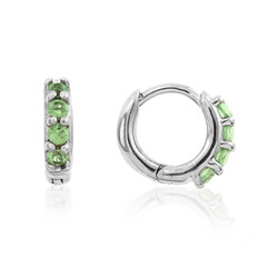 Boucles d'oreilles en argent et Grenat Tsavorite