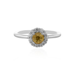 Bague en argent et Zircon jaune