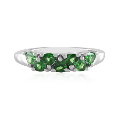 Bague en argent et Tsavorite de Tanzanie