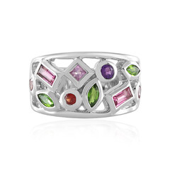 Bague en argent et Tourmaline rose du Nigéria